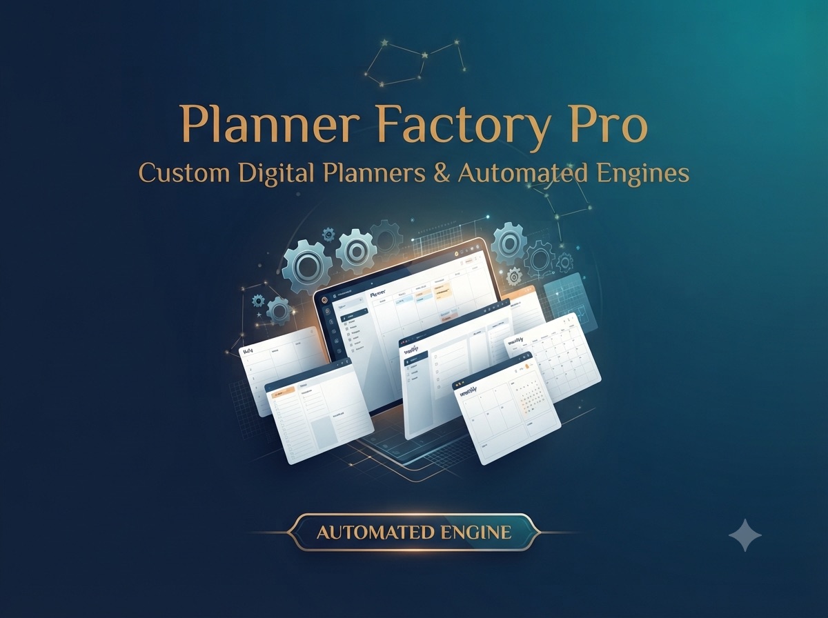 Planner Factory Pro — Custom Digital Planners & Automated Engines